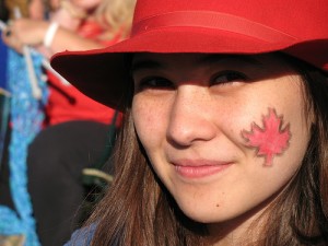 Face with Canadian Flag