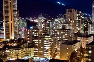 Vancouver West End skyline, British Columbia, Canada