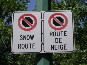 Snow Route/Route de Neige