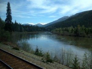Aboard the Via Rail train from Vancouver to Jasper